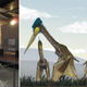 Quetzalcoatlus Northtropi, un pariente enorme del pequeñín descubierto hoy. Imagen: Wikimedia Commons